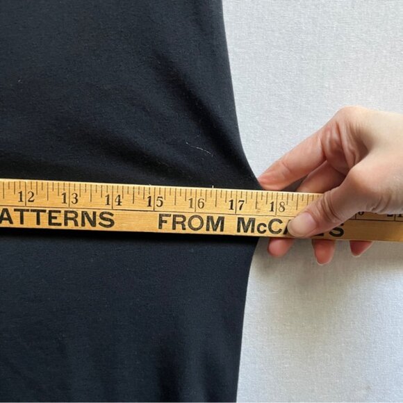 Icone Simone tie front midi sleeveless black midi dress Sz M - Picture 12 of 12